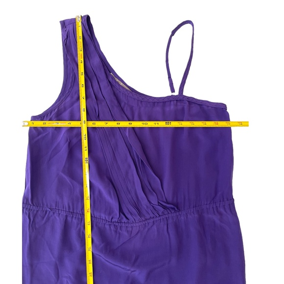 Charlie Jade - One Spaghetti Strap Asymmetrical Silk Dress Women's Size SP - Picture 7 of 9